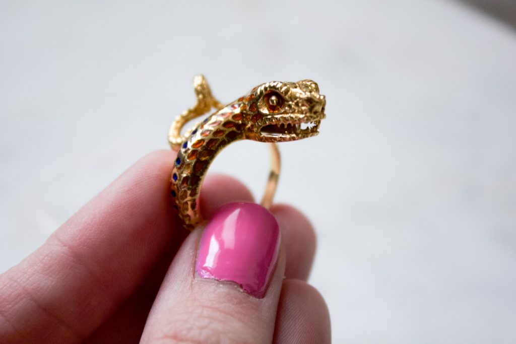 The Most Serendipitous Thing That Has Ever Happened to Me, snake ring