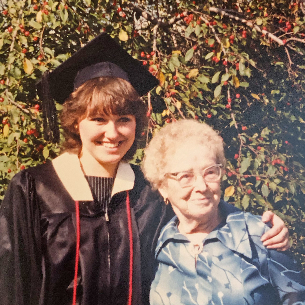 The Harper Girls blog's Grandma Rose.  Celebrating her for International Women's Day. Shown with Dianne at her college graduation.

