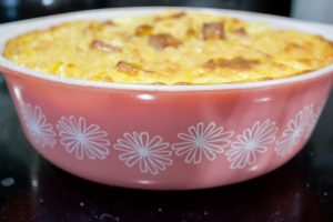 Pyrex pink daisy vintage dish