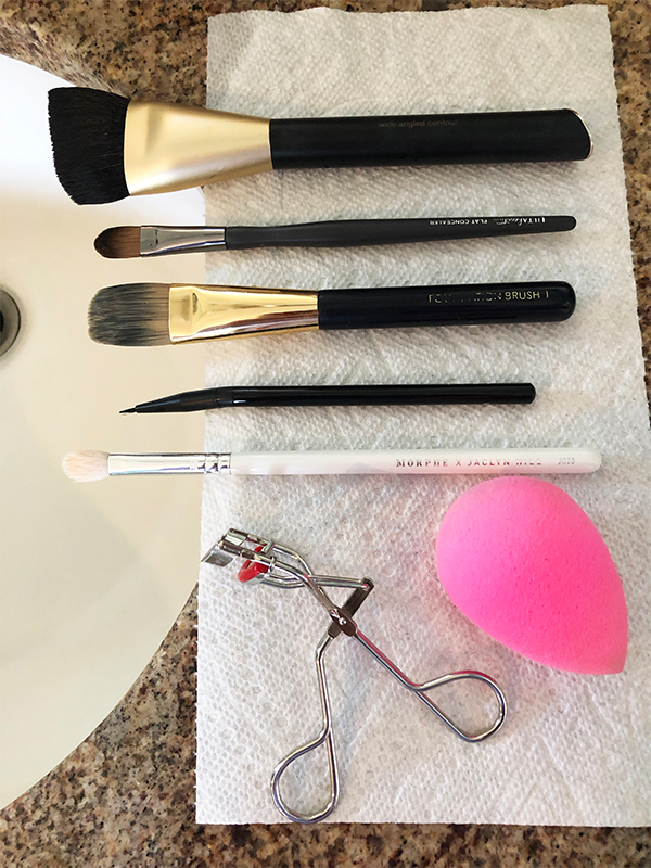 Makeup brushes after cleaning