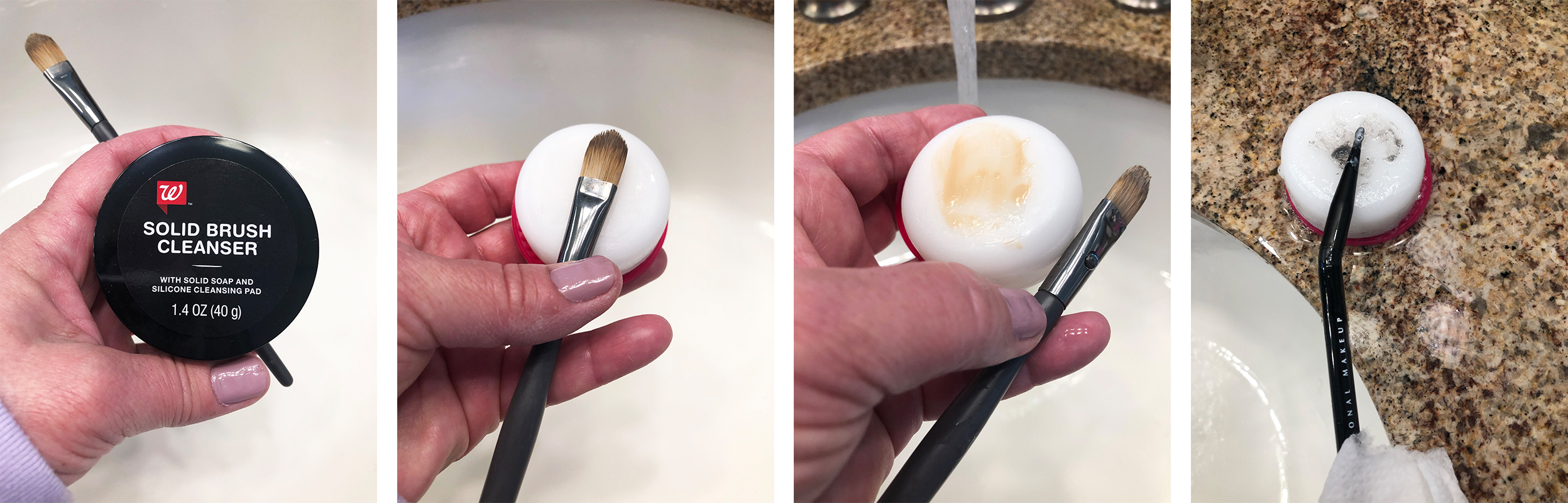 Cleaning your makeup brushes with Walgreens products