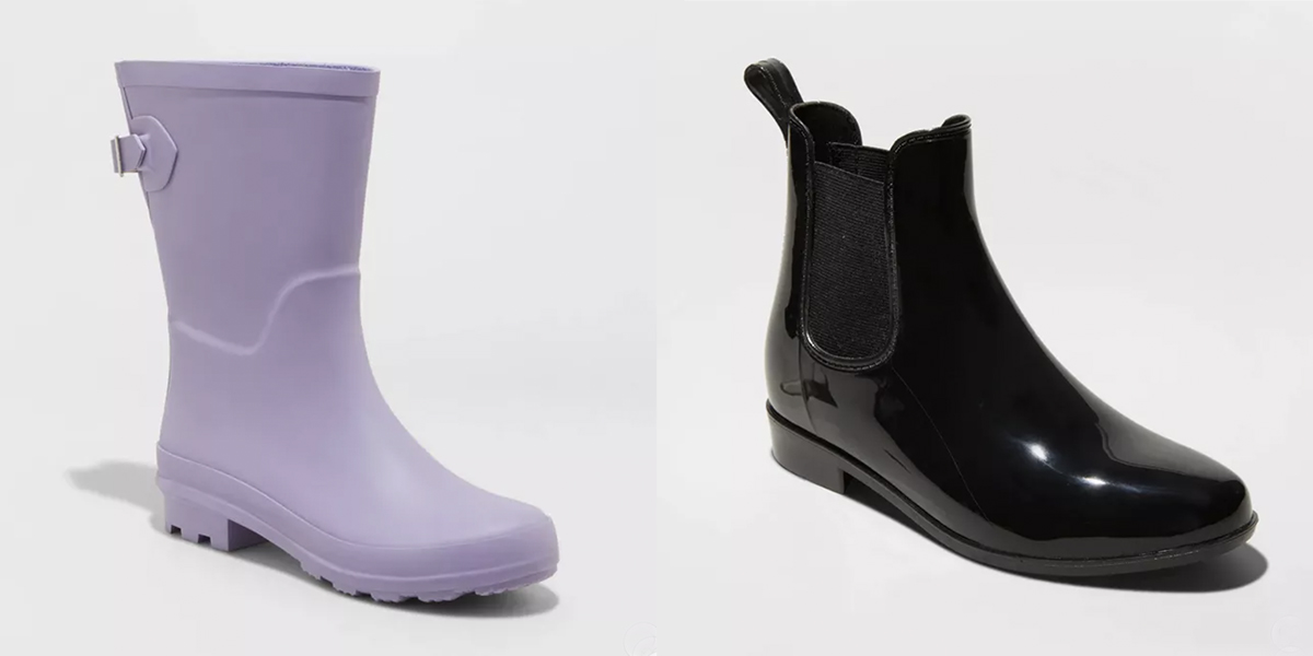Rain boots from Target. Keep you dry during spring.