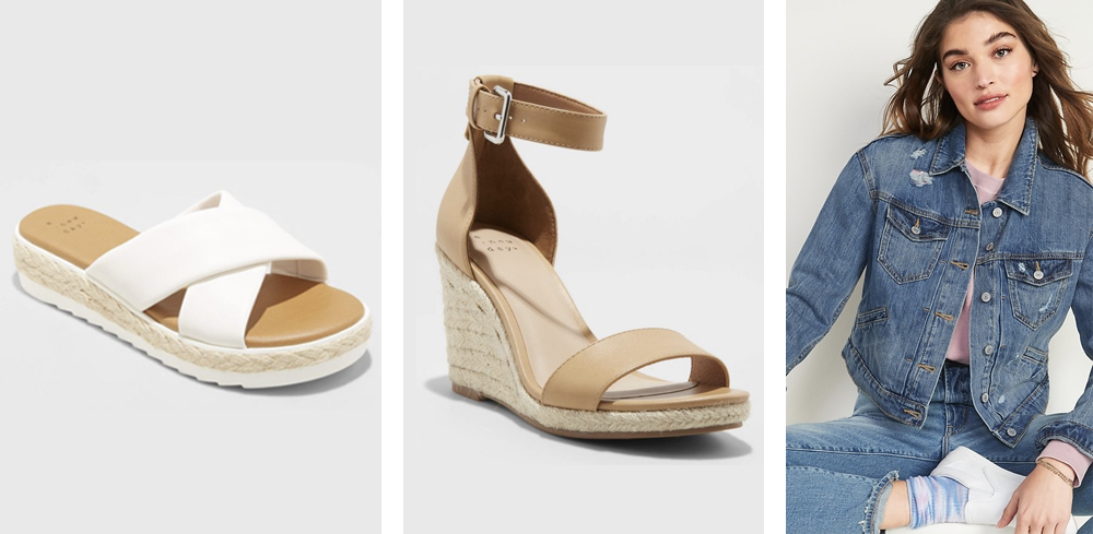 Wide leg pants shoes and jackets