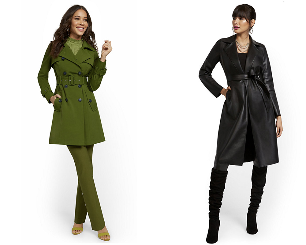 New York & Company Trench Coats.  Fashion Goes Back to Work
