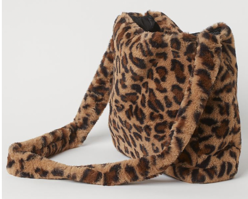 Faux Fur Leopard Bag