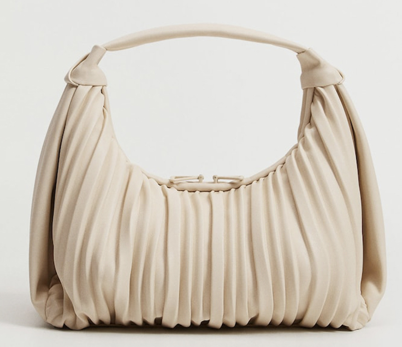 Love for Bags Mango Pleated Baguette Bag