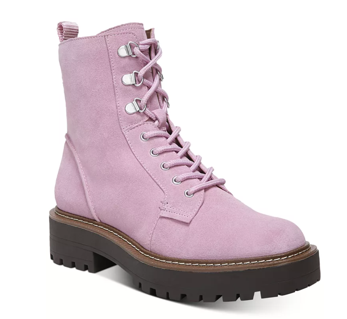 Lavender Combat Boots