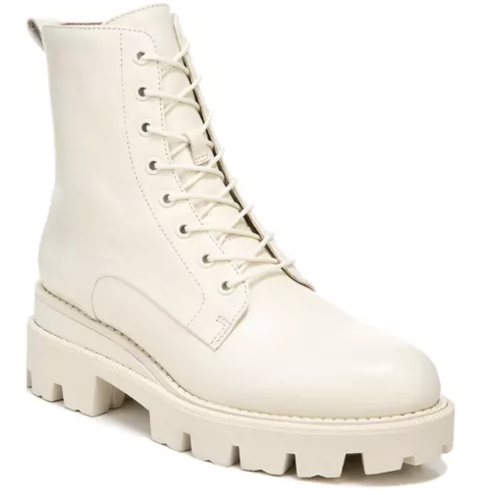 ivory combat boots