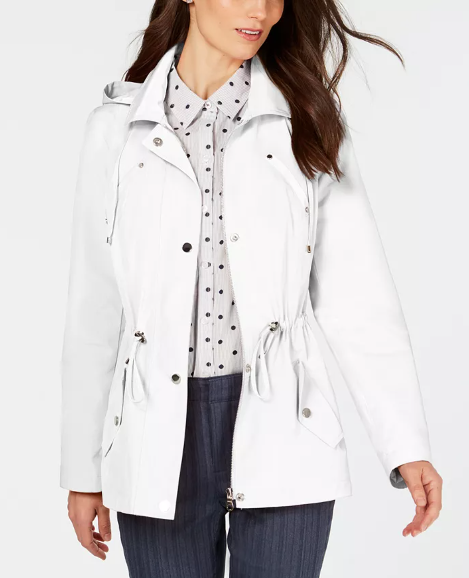 white anorak spring jacket