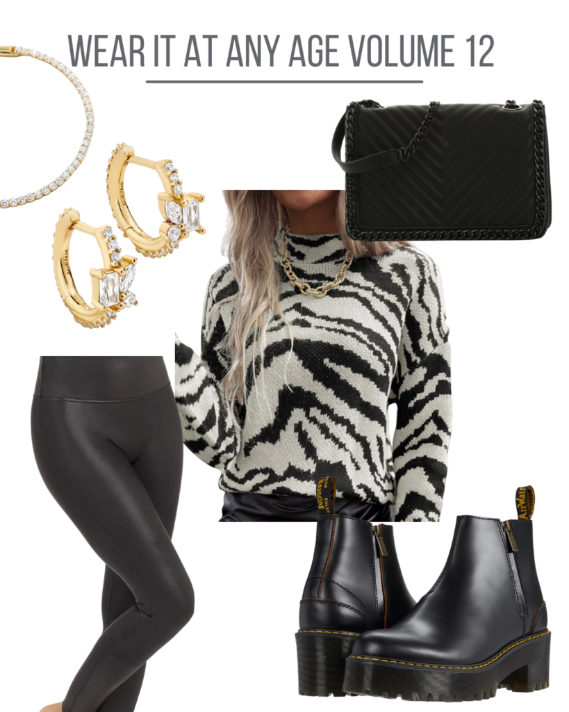 Zebra print sweater collage