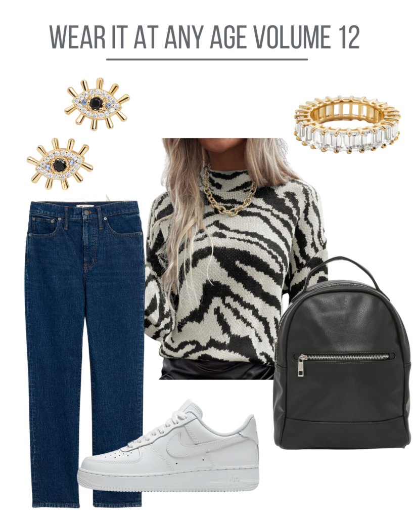 Zebra print sweater alternative looks