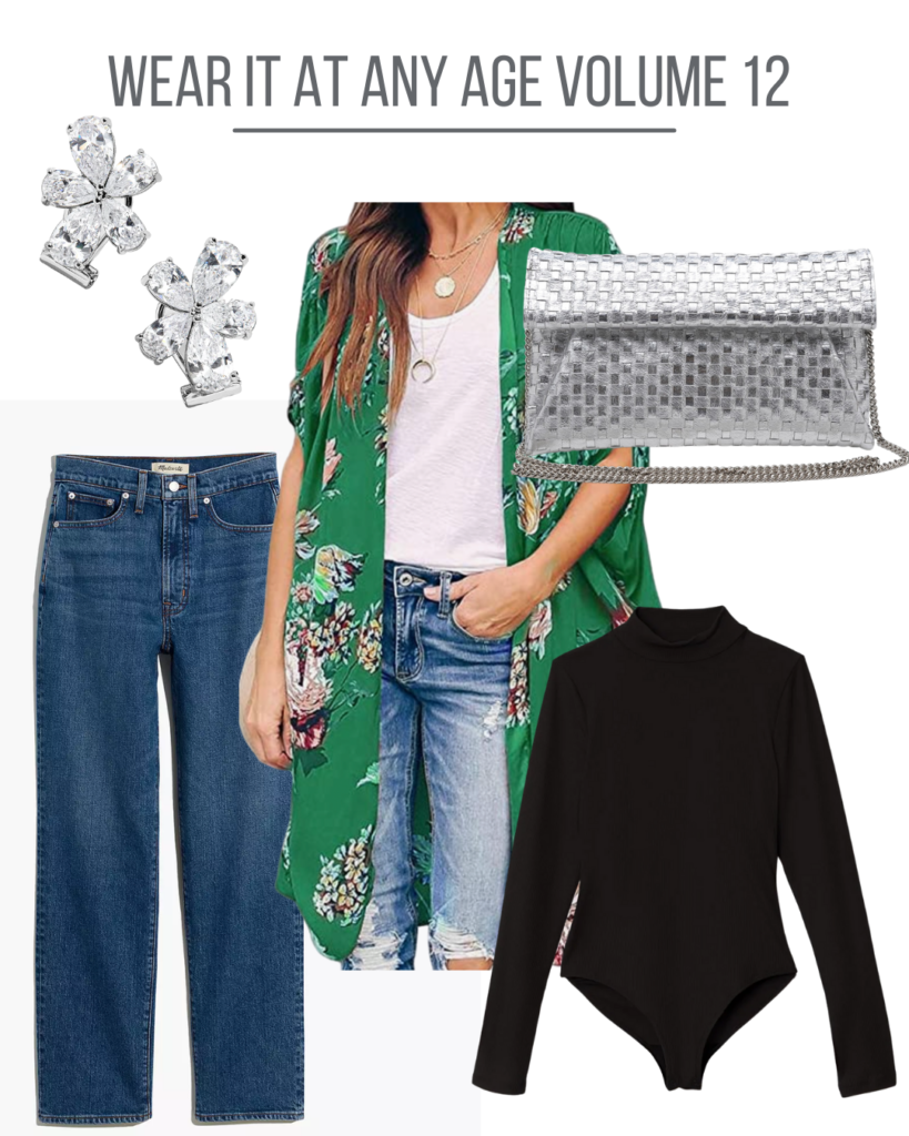 Green Kimono collage