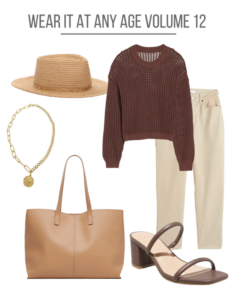 Brown sweater collage