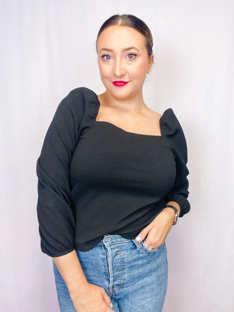 woman wearing barbiecore pink lipstick