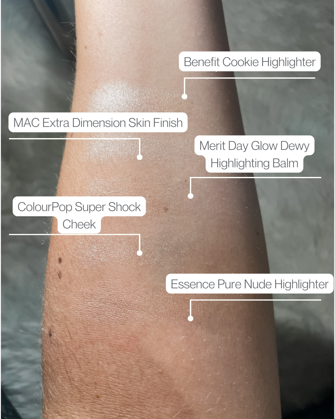 Highlighter swatches