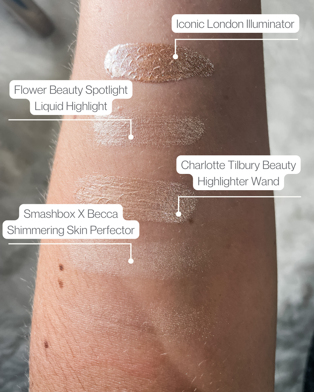 Highlighter swatches