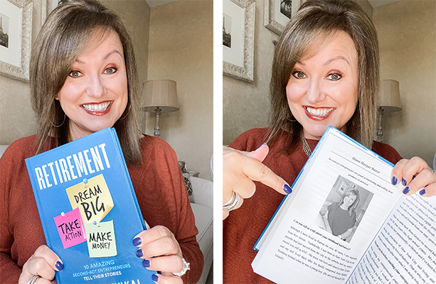 Dianne Harper Boyer of The Harper Girls showing the new book by Connie Inukai