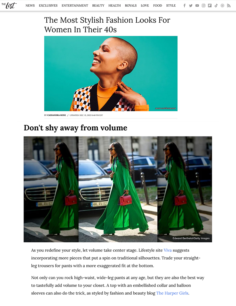 The Harper Girls blog talking about fashion for women in their 40's.