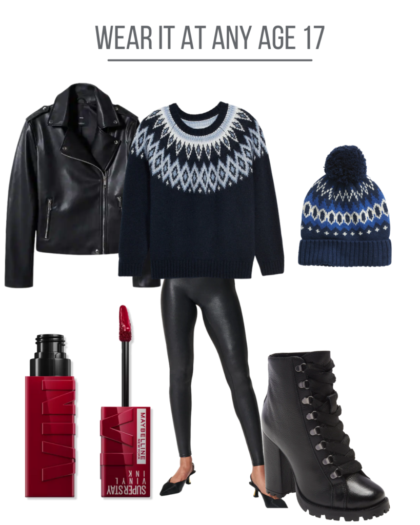 matching fair isle sweater and beanie