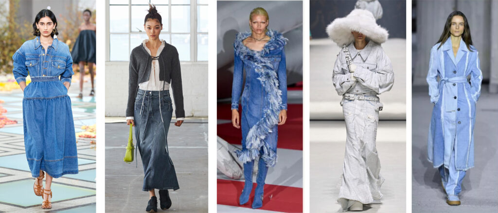 Long denim dress trend