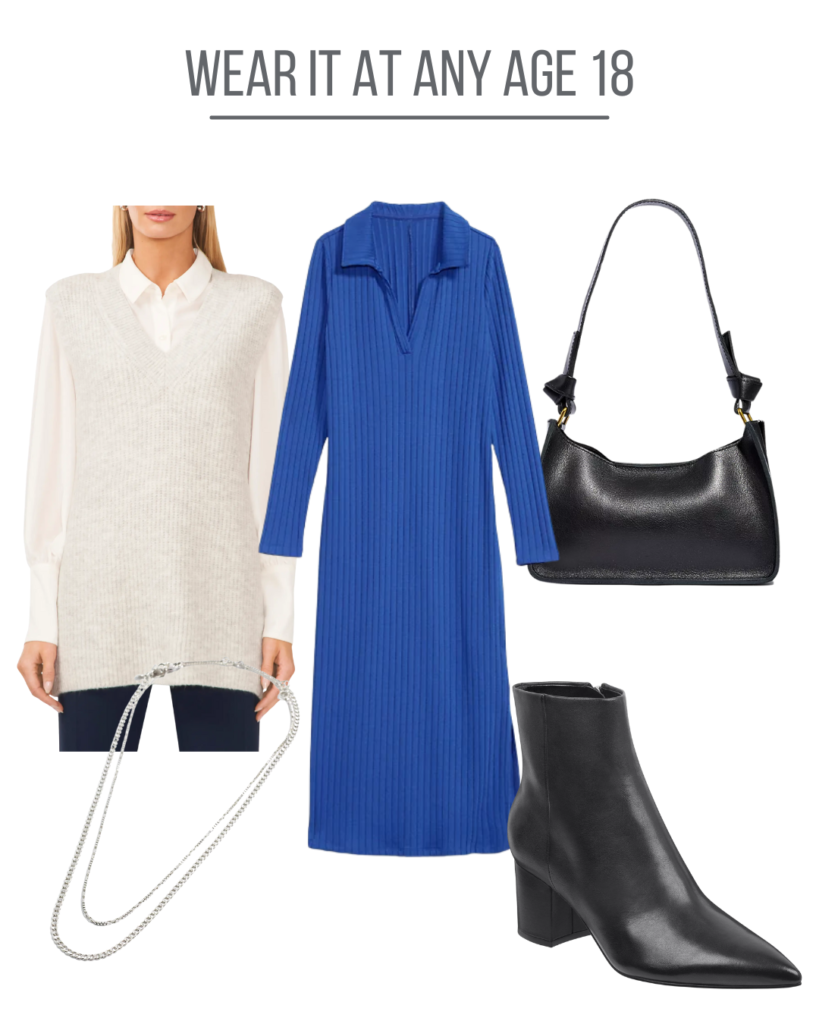 Royal Blue Dress Collage at Any Age