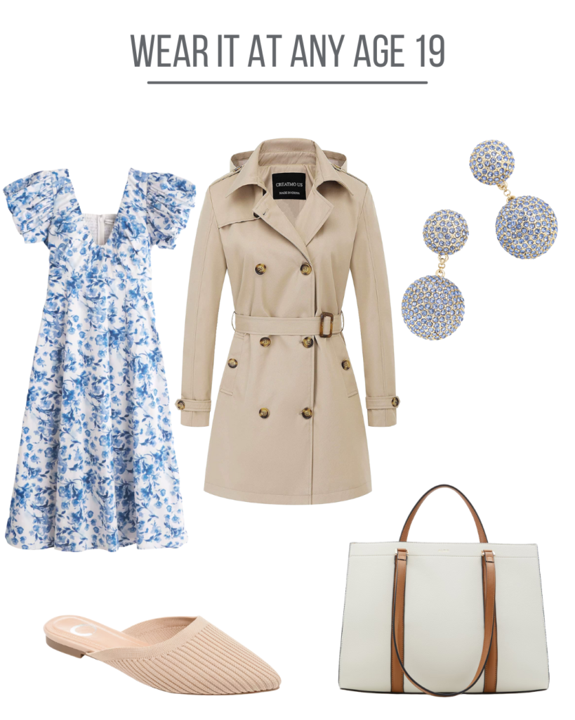 clothes collage for trench coat