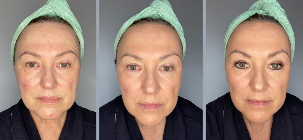 older woman wearing makeup