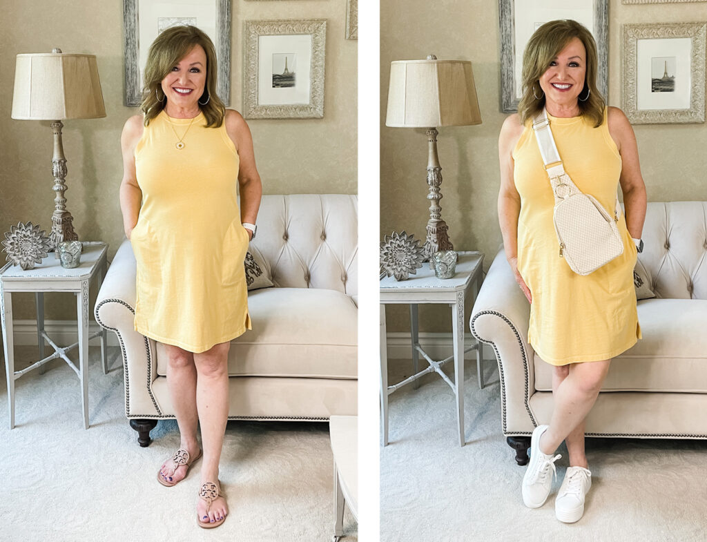 Casual yellow dress