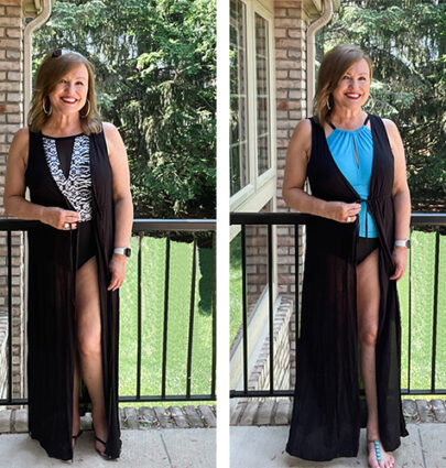 over 50 woman wearing swimsuit