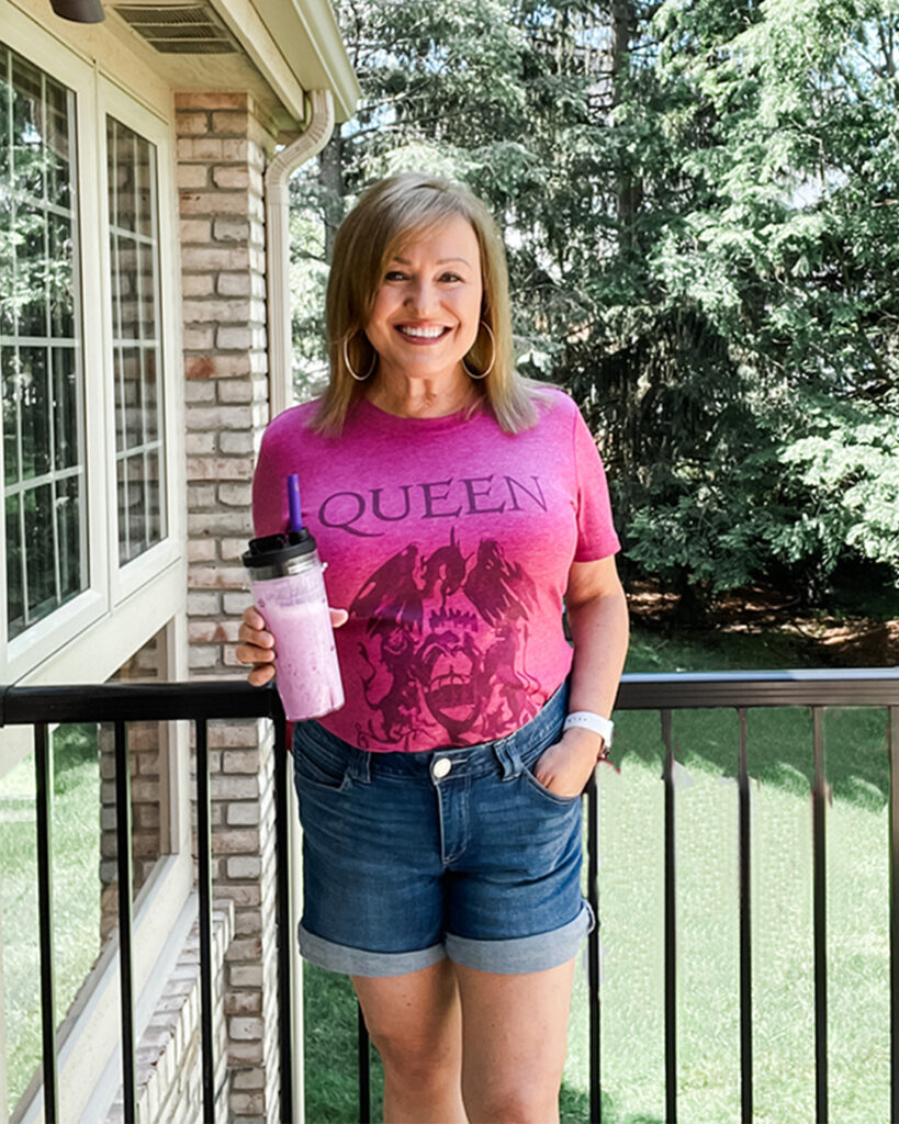 Woman wearing her top Amazon picks