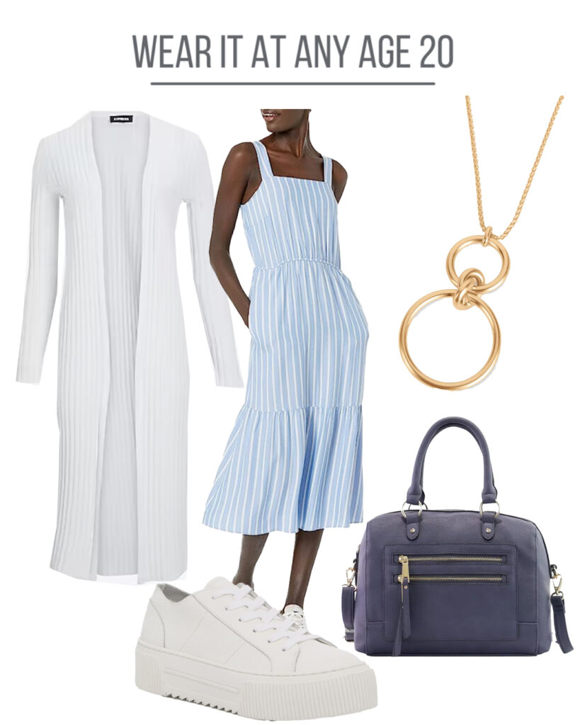 Alternative looks for blue dress