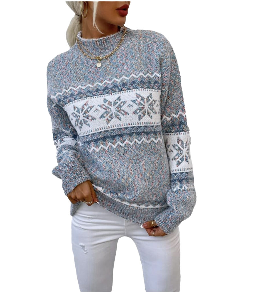 holiday fashion fair isle sweater