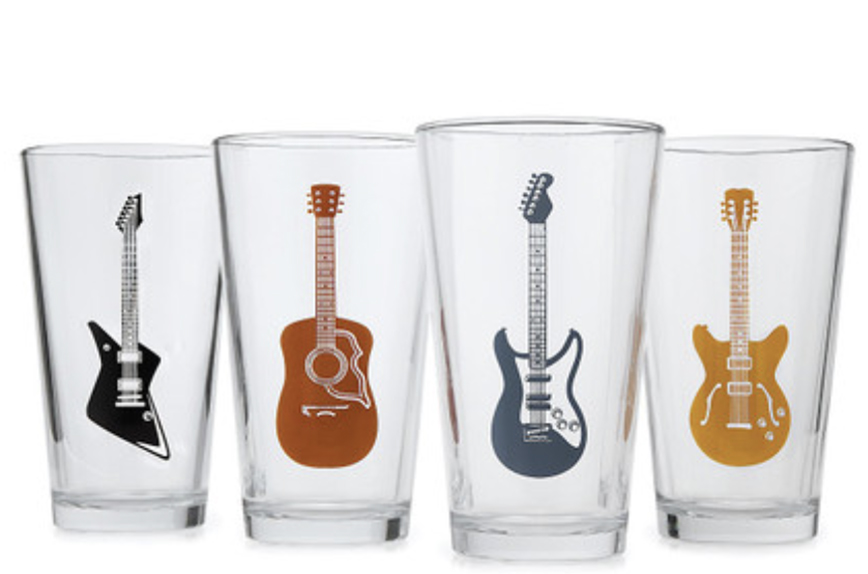 guitar pint glasses