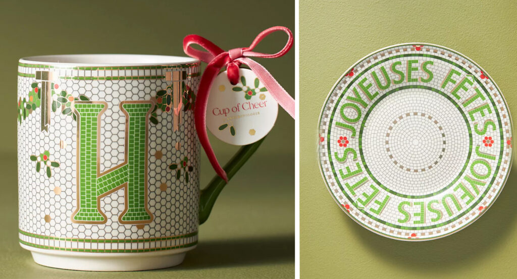 Cute mug and plate from Anthropologies