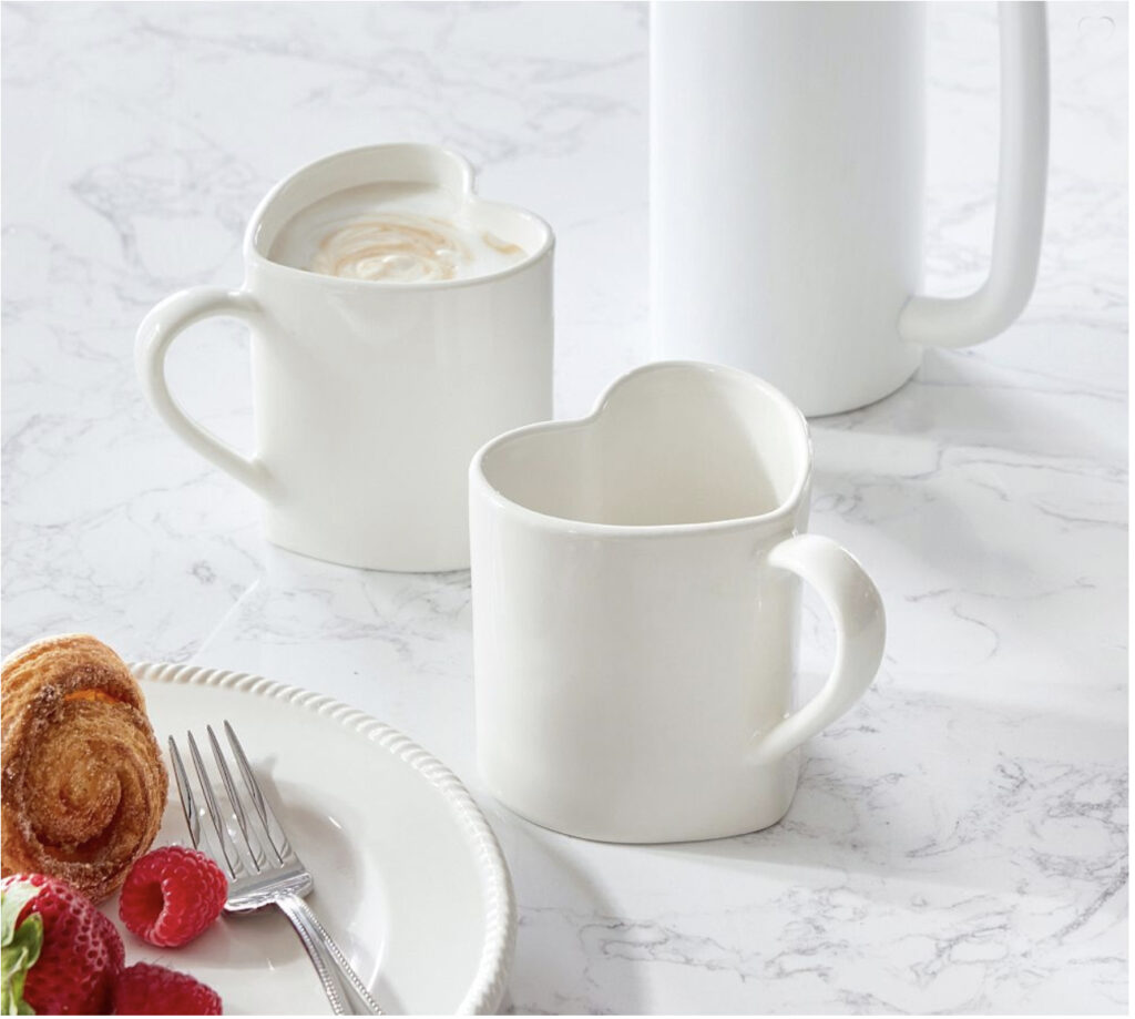 heart mugs for Valentine's Day