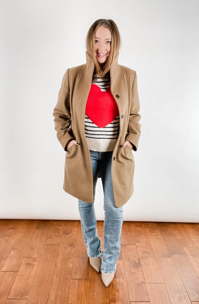 Heart Sweater with Coat