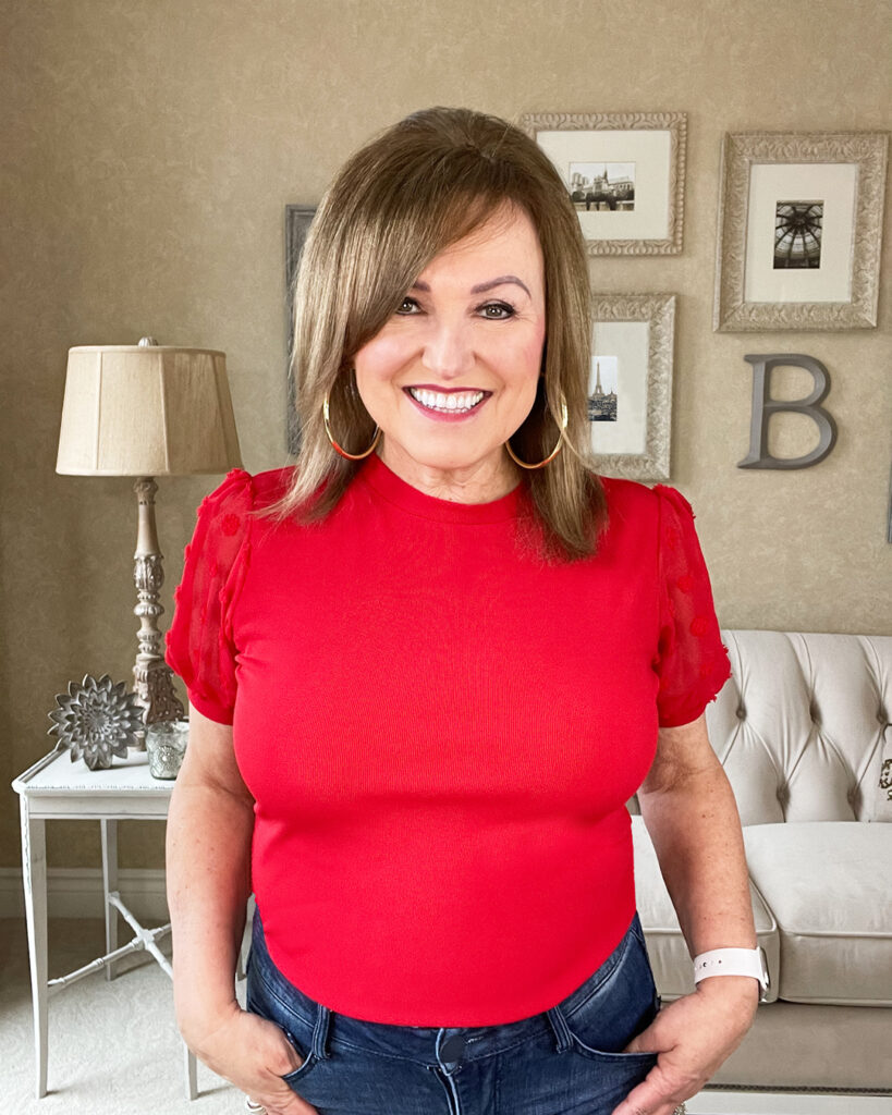 sheer puff sleeve tops