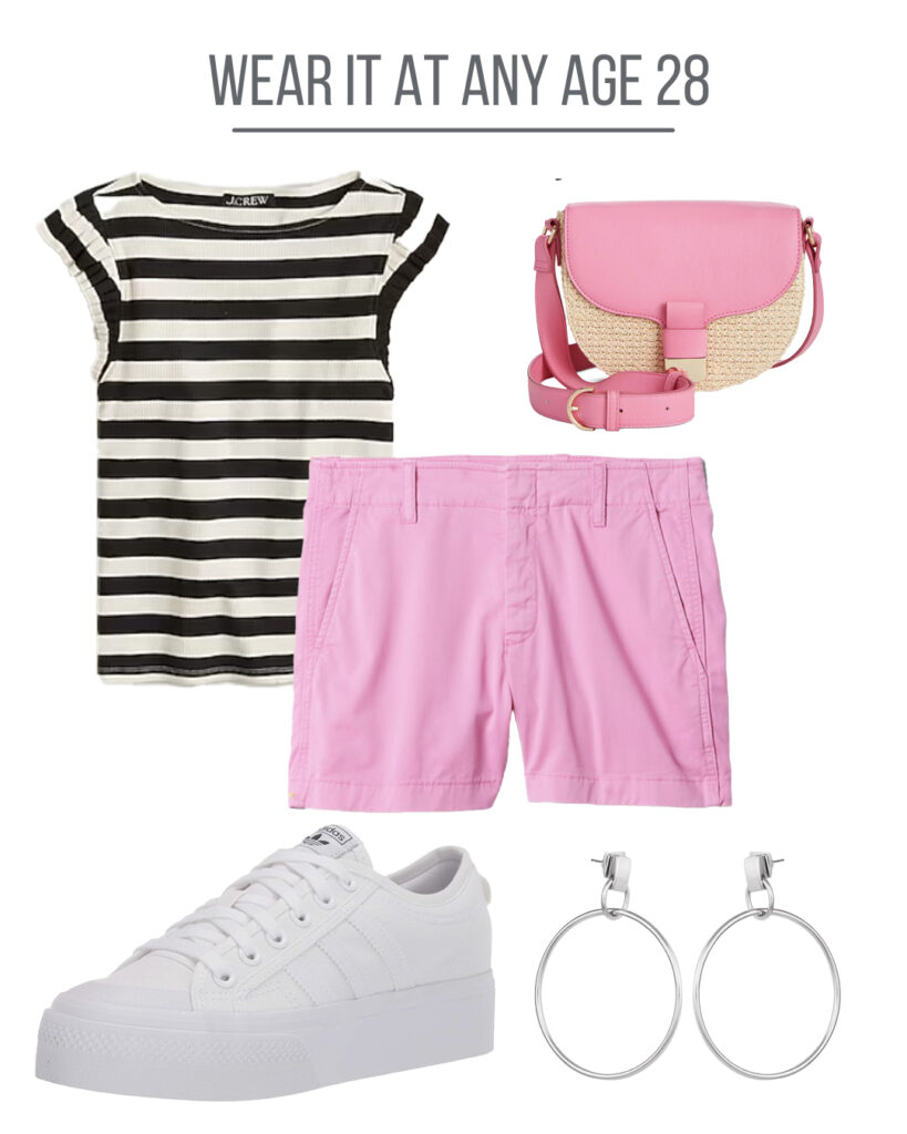 Outfit ideas for pink shorts